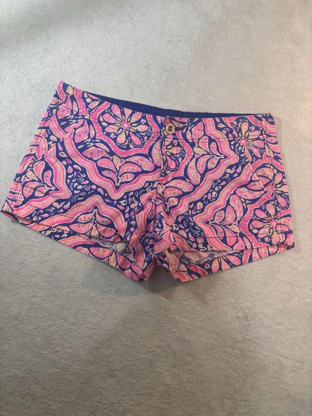 Lilly Pulitzer The Kerrie Short Womens Sz 8 Can't Resist Pink Blue Style 25762